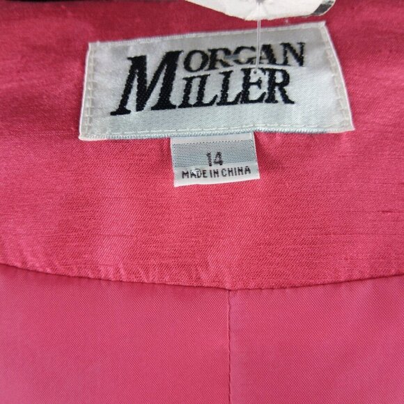 NWT Morgan Miller Womens Size 14 Hot Pink 4 Button Suit Jacket - Picture 7 of 12